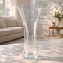 Wedding Anniversary Gift Engraved Crystal Glass Vase, thumbnail 1 of 11