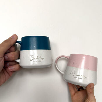 Personalised And Dated Dipped Stoneware Tea/Coffee Mug Gift, 4 of 8