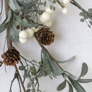 White Berry Garland With Frosted Leaves, 5 of 6