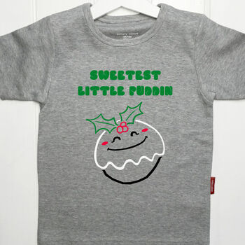 Personalised Little Christmas Puddin' Babygrow/T Shirt, 2 of 12