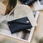 Navy Oiled Leather Wallet, thumbnail 7 of 8