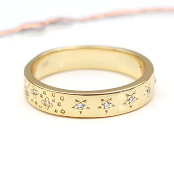 18ct Gold Plated Or Silver Crystal Constellation Ring, 2 of 5