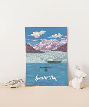 Glacier Bay National Park USA Travel Poster Art Print, 3 of 8