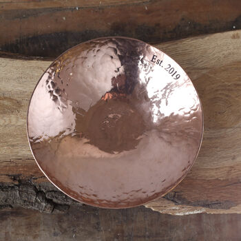 7th Anniversary Copper Bowl, Large Hammered, 4 of 12