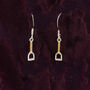 Stirrup Earrings 18ct Gold On Sterling Silver, thumbnail 1 of 2