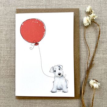 Schnauzer Puppy Birthday Card, 3 of 5