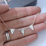 Personalised Silver Bunting Necklace, thumbnail 2 of 10