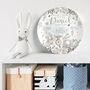 Personalised Floral Rabbits Keepsake Birth Plate, thumbnail 6 of 7
