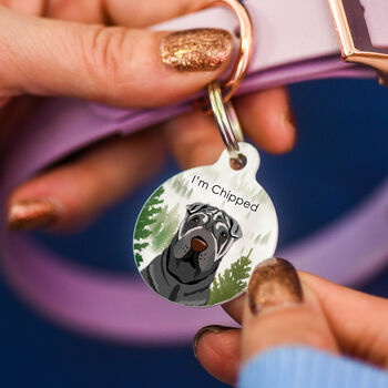 Personalised Foggy Forest Dog ID Tag, 9 of 12