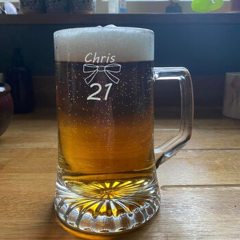 Personalised Tankard Engraved For 21st Birthday Gift, 3 of 5
