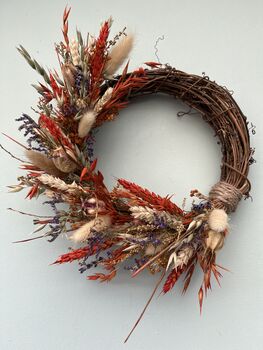 Autumn Dried Flower Small Wreath, 4 of 5