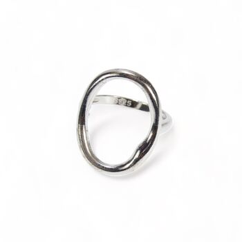 Irregular Circle Ring, Rose Or Gold Plated 925 Silver, 3 of 10