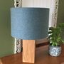 Esme Blue Green Tweed Floral Lined Drum Lampshade, thumbnail 5 of 8