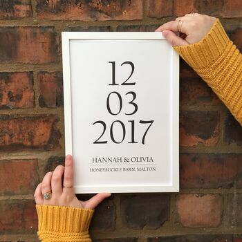 Personalised Wedding Date Print, 3 of 6