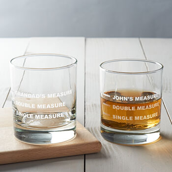 Personalised Drinks Measure Glass For Dad Second, 4 of 5