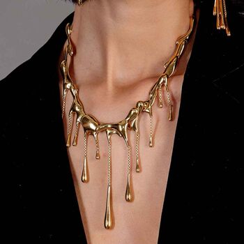 Multi Drop Necklace In Gold Vermeil, 2 of 6