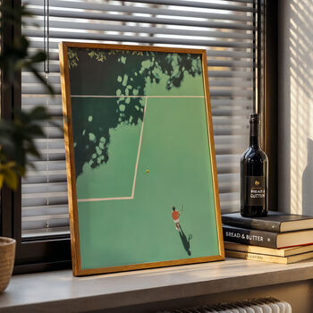 Minimalist Tennis Court Poster, Unframed, 7 of 10
