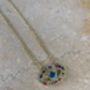 Gold Plated Multicoloured Evil Eye Necklace, thumbnail 1 of 4