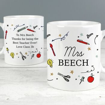 Personalised School Teacher's Mug, 2 of 4