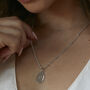 Oval Personalised Necklace In Silver Or Gold Vermeil, thumbnail 2 of 5