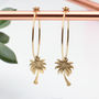 Sterling Silver Or Gold Plated Palm Tree Hoop Earrings, thumbnail 2 of 7