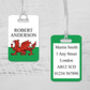 Personalised Wales Welsh Flag Luggage Tag, thumbnail 2 of 3