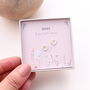 British Birth Flower Earrings Sterling Silver, thumbnail 5 of 12