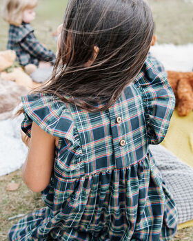 Aria Dress In Tartan, 3 of 4
