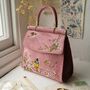 Morning Song Bird Embroidered Mini Pink Tote, thumbnail 9 of 10