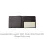 Sustainable Men's Leather Wallet, thumbnail 3 of 11