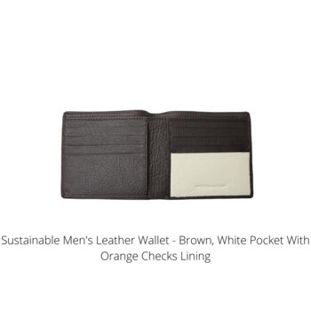 Sustainable Men's Leather Wallet, 3 of 11