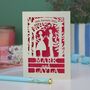 Personalised Papercut Couple Wedding Date Card, thumbnail 6 of 8