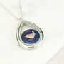 70th Or 80th Birthday Enamel Farthing Locket Necklace, thumbnail 5 of 8