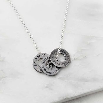 Personalised Oxidised Sterling Silver Story Necklace, 3 of 5