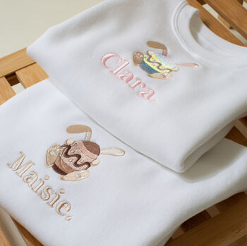 Personalised Children's Easter Top Bunny And Egg, 3 of 4