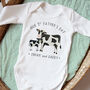 First Father's Day Cow Baby Outfit, thumbnail 6 of 7