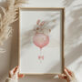 Personalised Watercolour Bunny A4 Print With Gold Foil, thumbnail 2 of 6