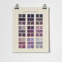 Purple Watercolour Swatches Vintage Fine Art Print, thumbnail 2 of 4