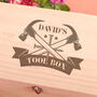 Personalised Fathers Day Hammer Tool Box Gift For Him, thumbnail 2 of 4