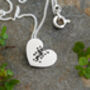 Mended Heart Necklace With Silver Sutures, thumbnail 3 of 3