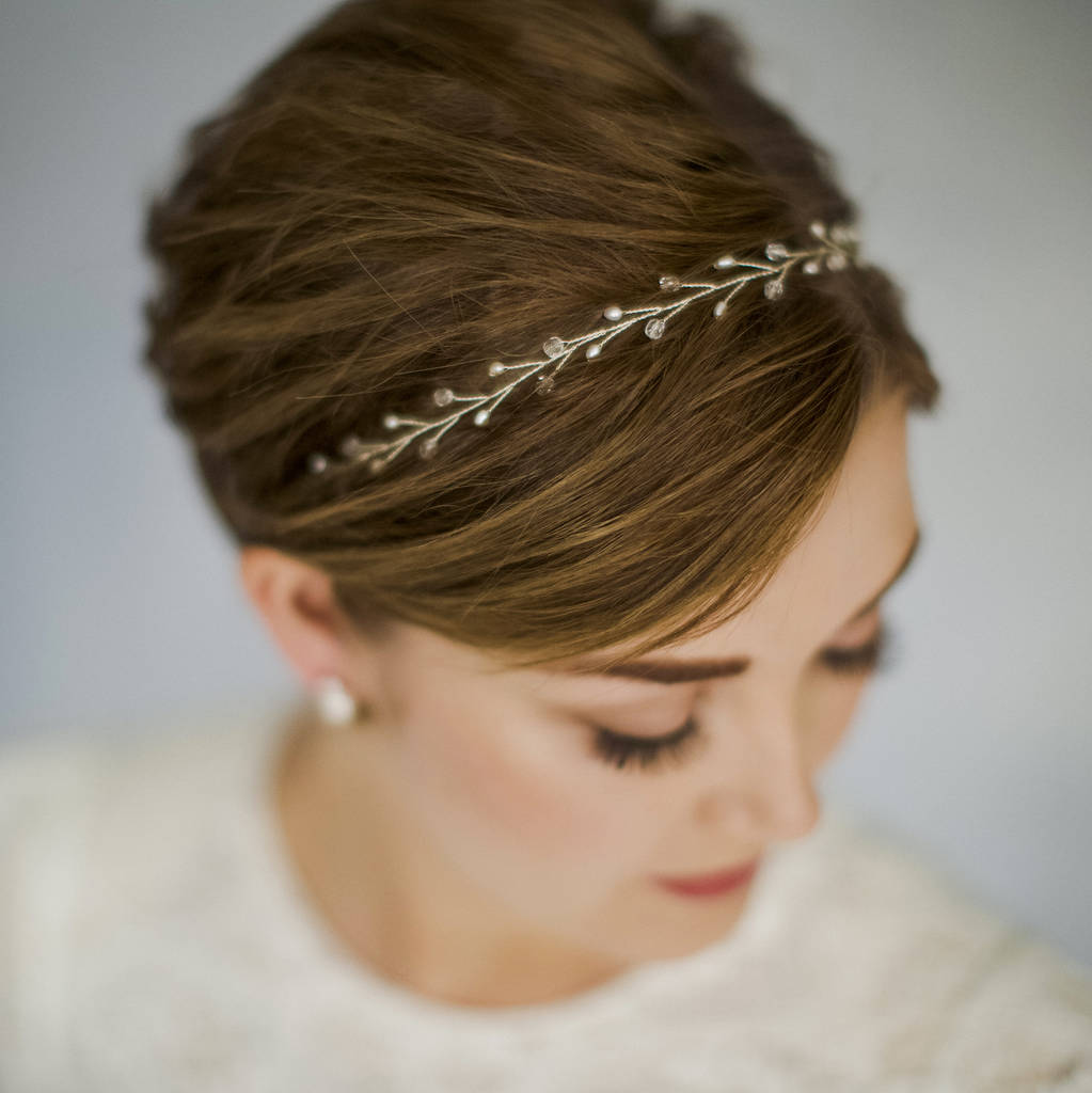 Simple Wedding Headband Or Hairvine Amy, 1 of 8