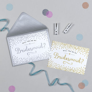 Glitter And Sparkle Will You Be My Bridesmaid Card, 2 of 2