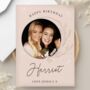 Personalised Pink Photo Upload Greeting Card, thumbnail 1 of 4