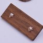 Tiny Double Triangle Arrow Arrowhead Stud Earrings, thumbnail 2 of 12