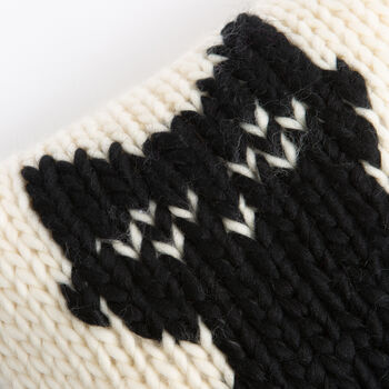 Black Cat Cushion Cover Knitting Kit, 7 of 9