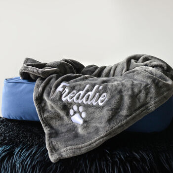 Personalised Charcoal Pet Blanket, 3 of 4