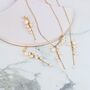 Womens Pearl Waterfall Necklace Earrings Jewellery Set, thumbnail 8 of 12