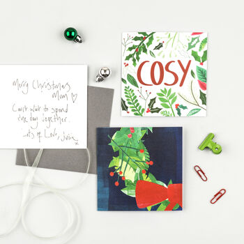 Cosy Foliage Christmas Card, 2 of 8