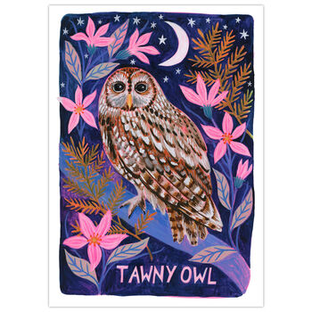 Tawny Owl Art Print, 5 of 8