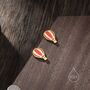 Sterling Silver Hot Air Balloon Stud Earrings, thumbnail 5 of 10